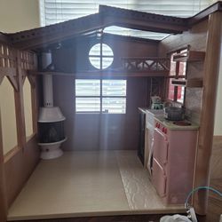 Our Generation Cozy Cabin Dollhouse + Accessories 