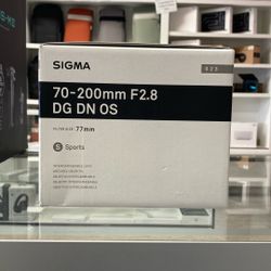 Sigma 70-200mm f2.8 For Sony E