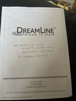 Dreamliner Shower Walls