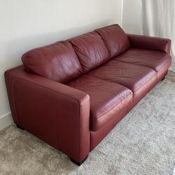 Leather Couch (with pullout Bed)