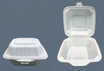 250-Pack Takeout Food Containers 650ml PP Hinged