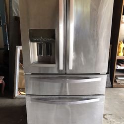Whirlpool Stainless Steel Refrigerator - $150