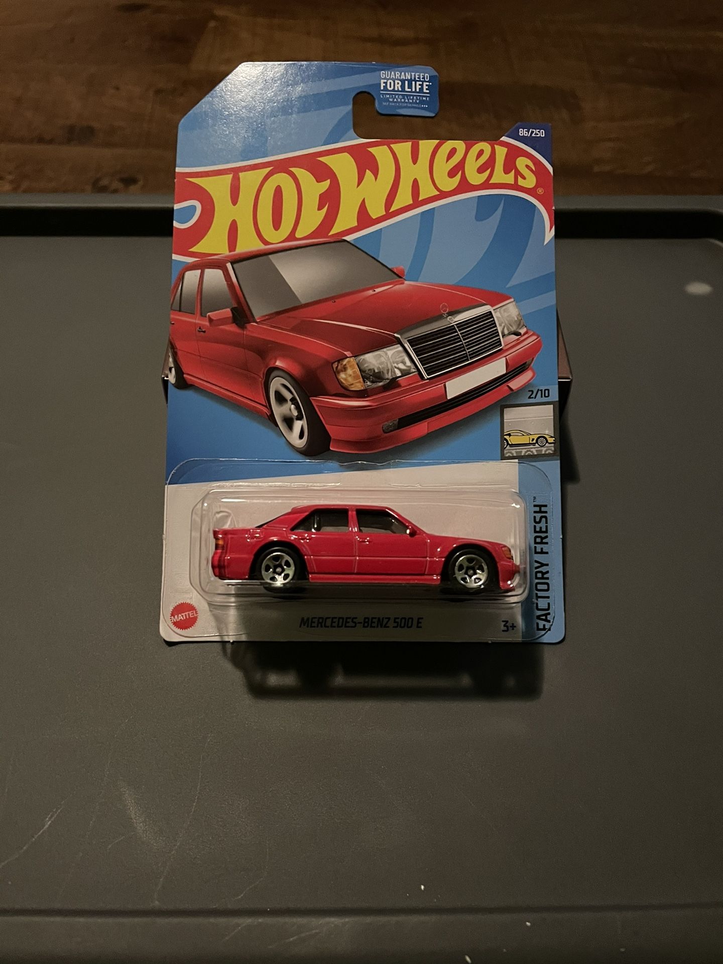 2022 Hot Wheels Mercedes-Benz 500 E - Factory Fresh 2/10 #86/250 Red D Case