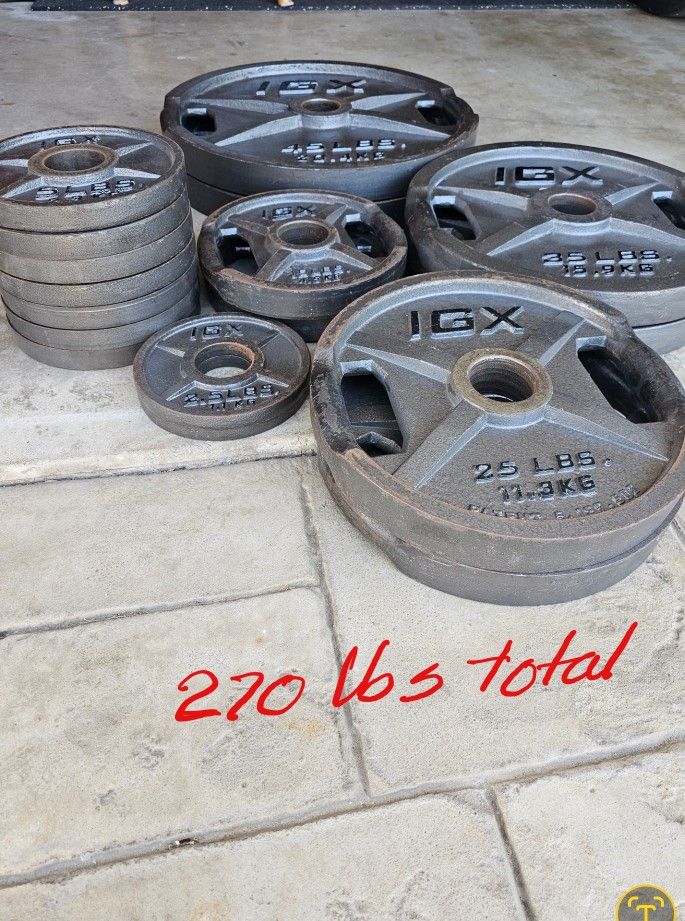Weight Plates 270 Lbs