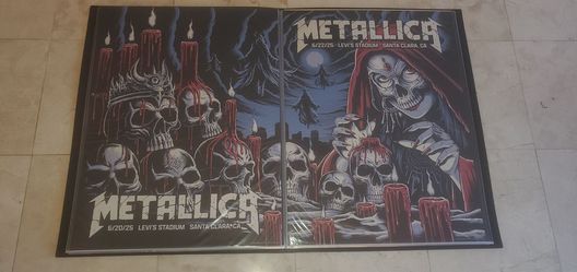 Metallica Levi's Stadium Santa Clara 2025 Concert Poster Set