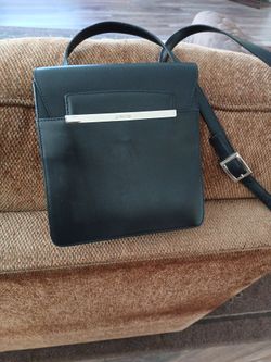 Black Leather Purse Made In Italy