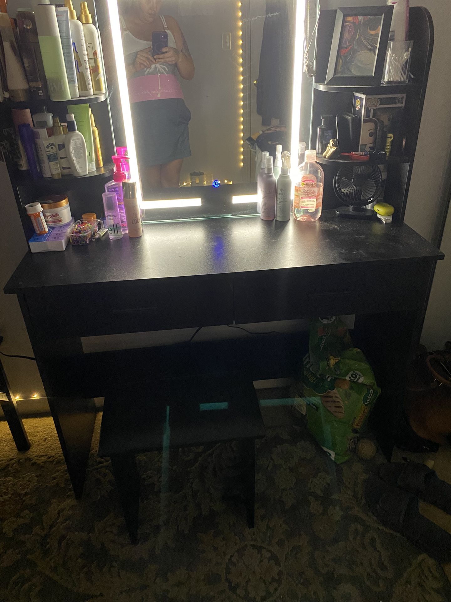 Large Makeup Vanity W/stool