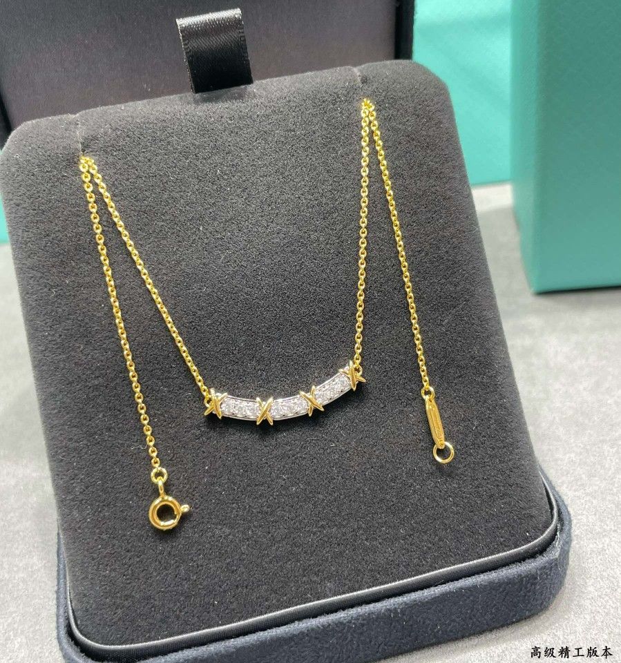 Tiffany cross color necklace
