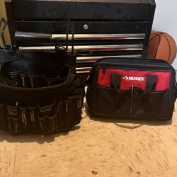 Husky Tool Box And Bag, Full of Tools 