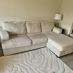 Beige 3 Seater Couch With Chaise