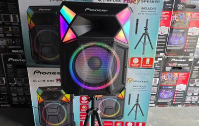 Pioneer 15-Inch 700-Watt Party Speaker with Microphone and Stand!