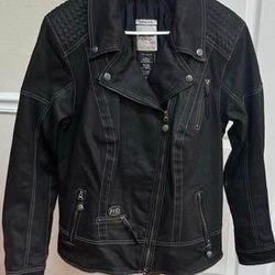 Womens Harley Davidson Biker Jacket size says 2XL but fits Large just $80 