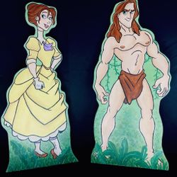  Handmade 2ft Tarzan and Jane Art – Custom Wood Decor