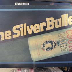 Vintage Lighted Silver Bullet Beer Sign