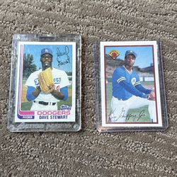 Ken Griffey jr Bowman and Dave Stewart Topps