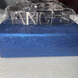 Angel Bangle Bracelet Hinged Opening Silver  Steel 