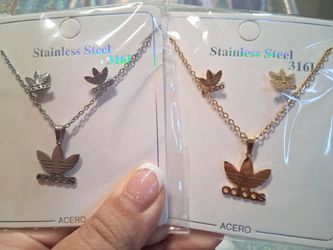 New Adidas Stainless Steel Neclace & Earrings Sets - $5 Each