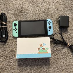 Animal Crossing: New Horizons edition Nintendo Switch with dock and cables