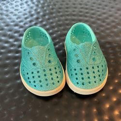 Blue Glitter Native Shoes