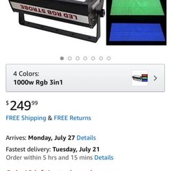 Mad Owl Led Strobe,Atomic Strobe,RGB 3IN1,1000W Flashing Light,Flashbulb,Stroboscopic,90-240v,Use For Disco