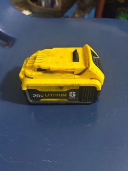 DeWalt 20V MAX 6.0Ah Lithium-Ion Battery (model DCB206).