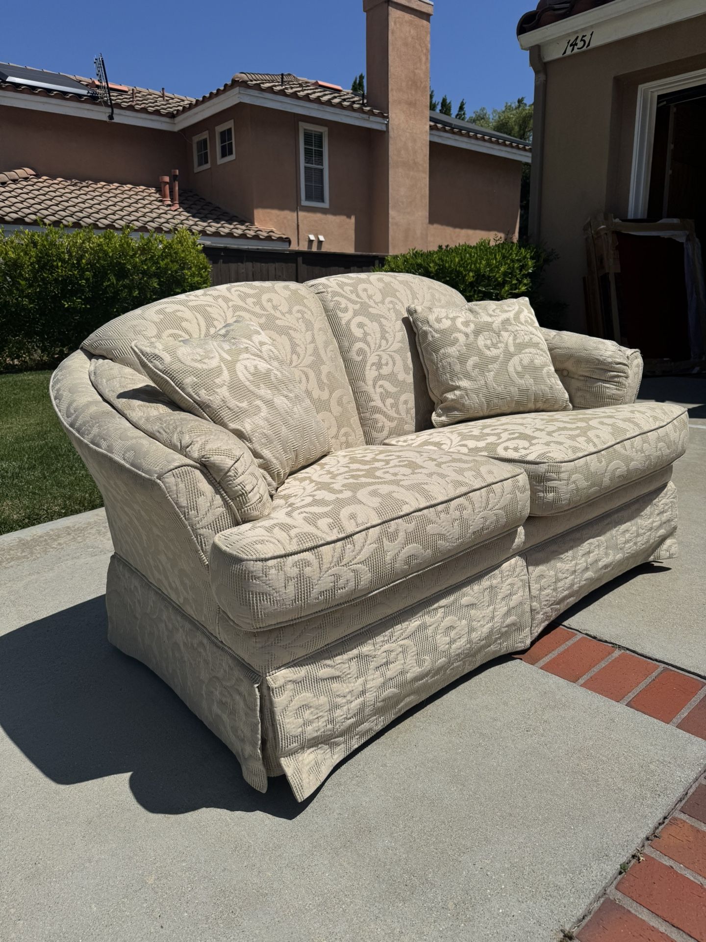 Comfy Traditional Loveseat - $300