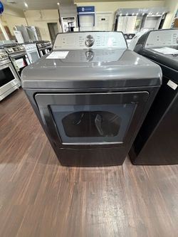 GE Profile™ 7.4 Cu. Ft. Diamond Gray Front Load Gas Dryer