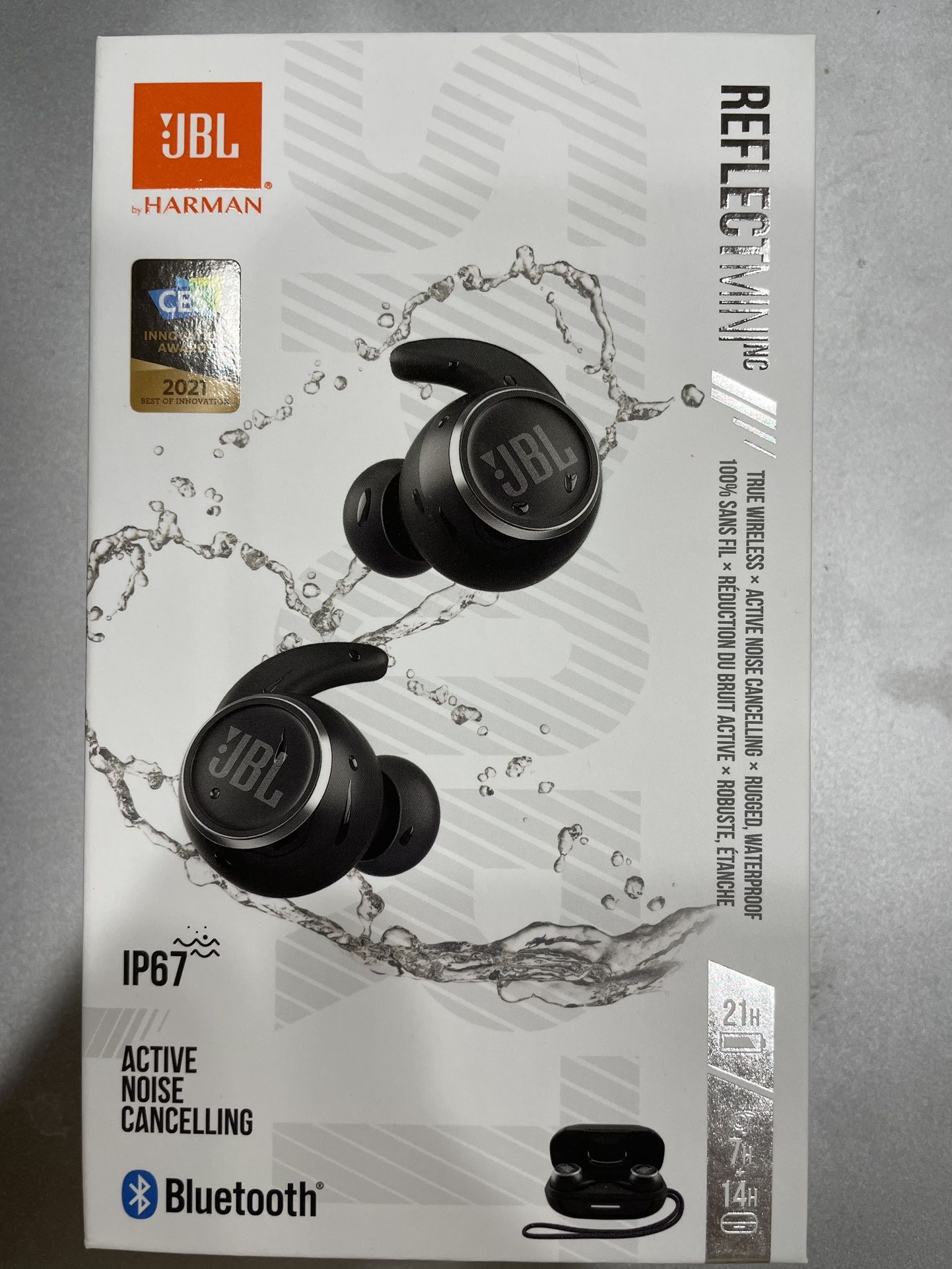 JBL Reflect Mini NC: True Wireless Noise Cancelling Sport Headphones - Black  New in unopened box
