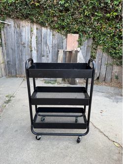 3 tier metal utility cart