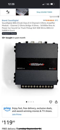 SounDigital 800.4 Evo6 4-Channel Car Amplifier