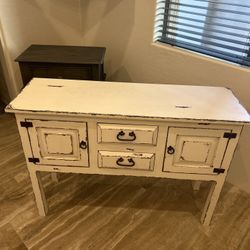 $45 OBO /// Shabby Chic Distressed Entryway Console.  $45 OBO