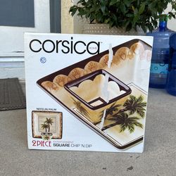 Square Chip N Dip Platter Set