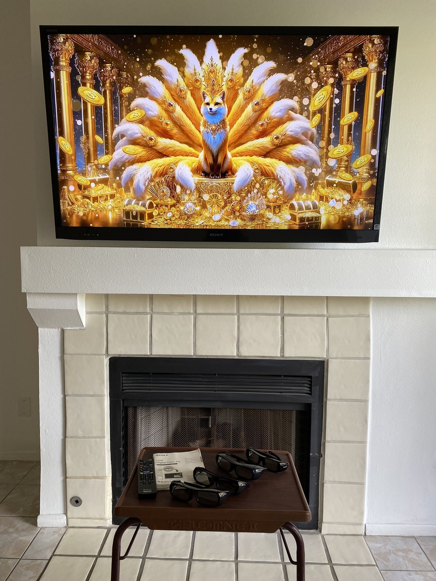 Sony 60” 3D LED TV w/4 Rechargeable 3D Glasses