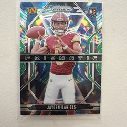 Jayden Daniels Prizmatic Prizm Rookie Card