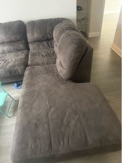 Grey L shape couch