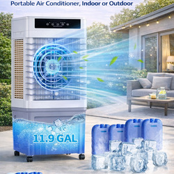 Portable Swamp Cooler,5000CFM Evaporative Air Cooler with 11.9Gal tank
 ,Indoor or Outdoor