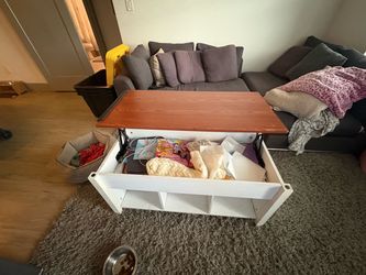 Raised coffee table