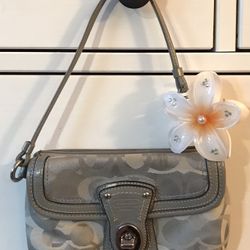 Y2k Grey Coach Legacy Wristlet/purse