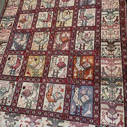 Handmade Kilim 4x6 Ft Tapestry Rug Persian Wool And Silk 