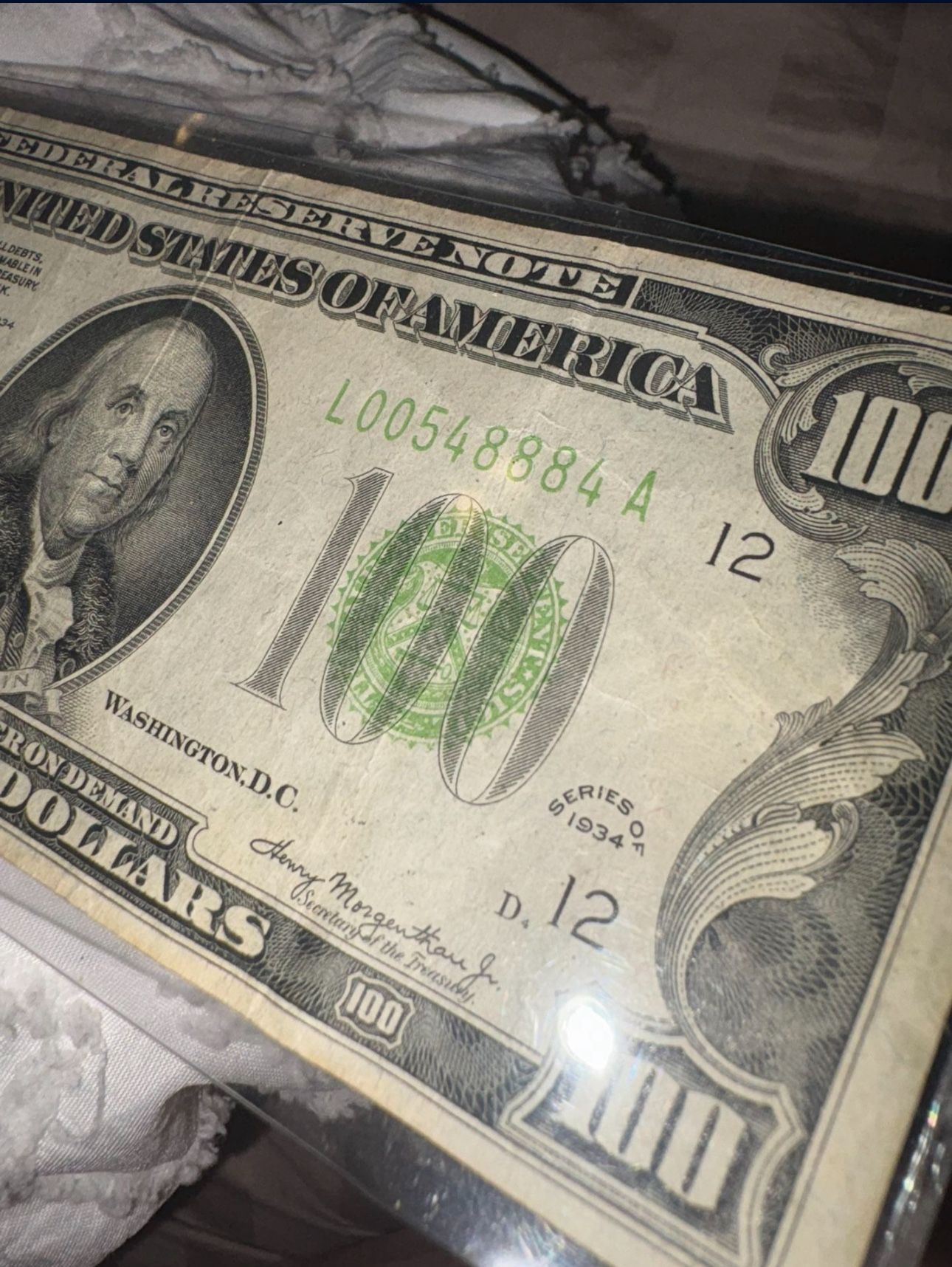 Old Money ! 100 Bill 1934