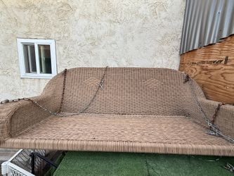Rattan 3 Person Swing
