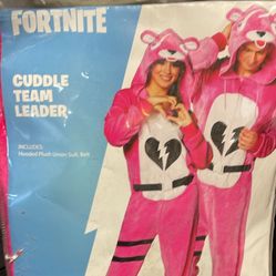 Fortnite Cuddle team Pink bear costume from Spirit Halloween