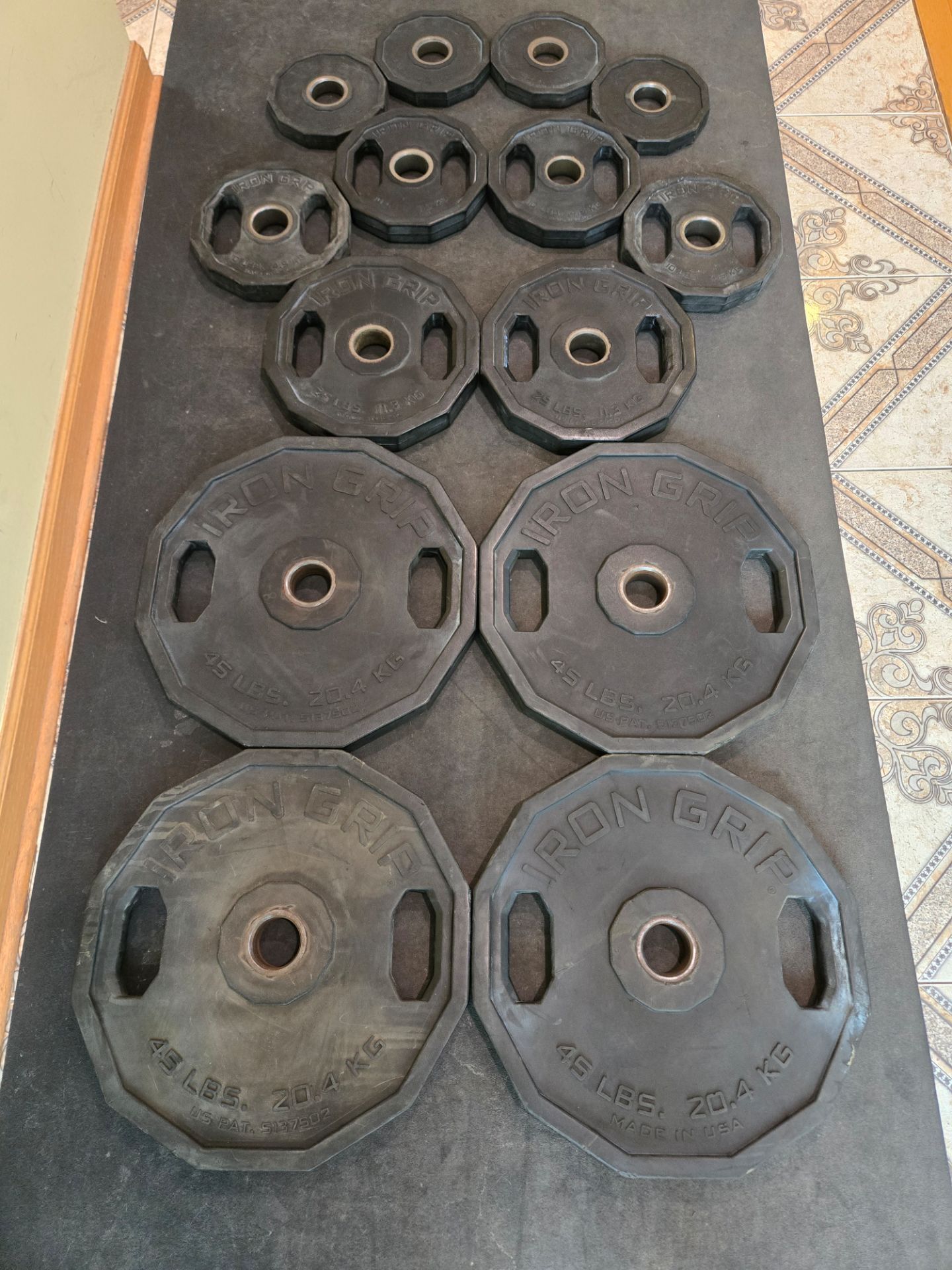 Iron Grip 290lb Urethane Olympic Weight Plate Set
