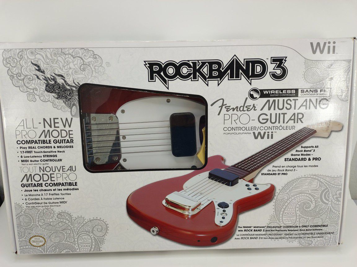 Rock Band Wireless Fender Mustang PRO-Guitar Controller for Wii for Sale  in Austin, TX OfferUp