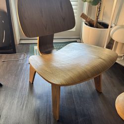 Mid-Century Modern Wood Lounge Chair 