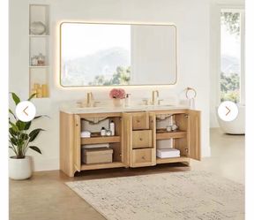 NEW 72” BATHROOM VANITY DOUBLE SINK WITH COUNTER TOP AND BACKSPLASH