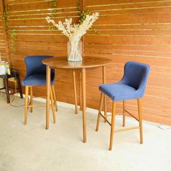 🪵 Person Bar Height Dining Set,Dining Set Counter Height Table Set 2 Person Comedor Barra Bancos🪵