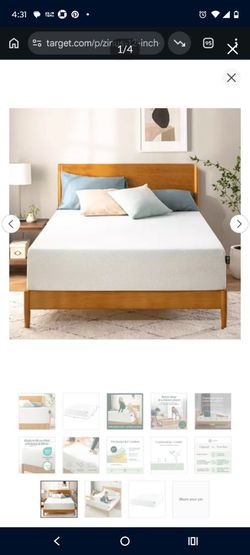 Like New! Zinus 12" Green Tea Memory Foam Mattress – Full Size – $60