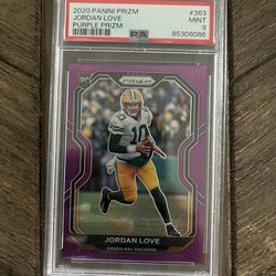 Jordan Love Purple Prizm Rookie /125 PSA 9 