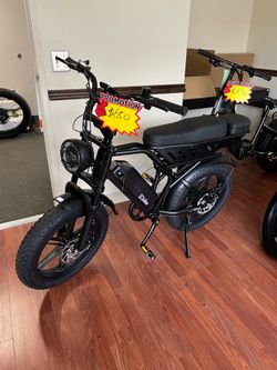 OPEN BOX, FULLY ASSEMBLED TST R9 1500W Full-Suspension Moped Style Electric Bike